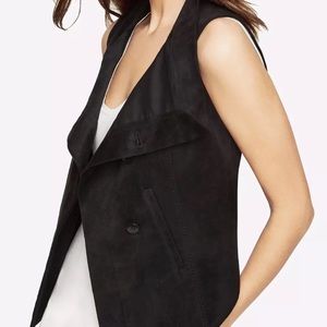 BCBG Max Azria black faux suede vest XS 🏠